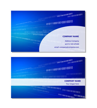 Cyberspace network business card vector