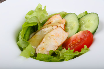 Salad with chicken breast