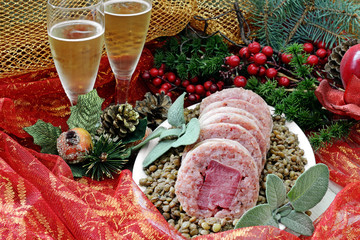 cotechino con lingua e lenticchie per cenone di capodanno