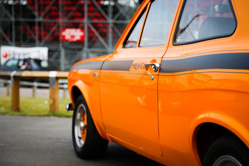 Fototapeta na wymiar Classic Orange Car 