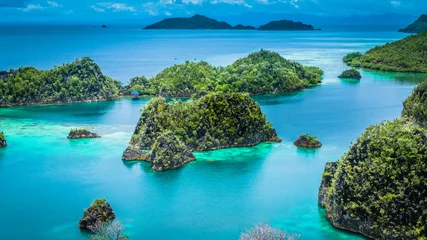 Store enrouleur sans perçage Île Painemo Island, Blue Lagoon, Raja Ampat, West Papua, Indonesia