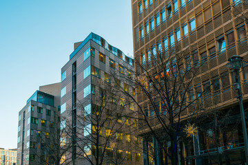 modern office buildings at potsdamer platz