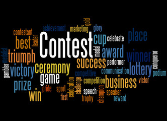 Contest, word cloud concept 3
