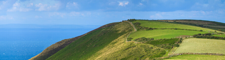 Fototapeta na wymiar Tranquil landscape of North Devon coast. England