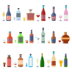 Drinks and beverages icon set