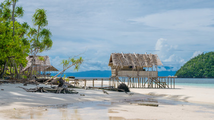 Water Hut of Homestay on Kri Island. Raja Ampat, Indonesia, West Papua