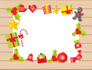 Christmas Flat Style Design, with Space for your text.

