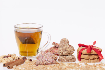 chocolate and a cookie as a delicacy and decorations