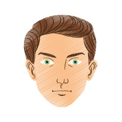 Man cartoon icon. Male avatar person people and human theme. Isolated design. Vector illustration