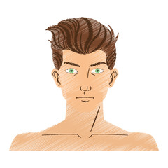 Man cartoon icon. Male avatar person people and human theme. Isolated design. Vector illustration