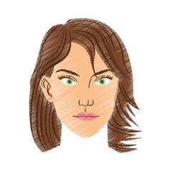 Woman cartoon icon. Girl female avatar person people and human theme. Isolated design. Vector illustration