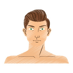 Man cartoon icon. Male avatar person people and human theme. Isolated design. Vector illustration