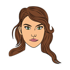 Woman cartoon icon. Girl female avatar person people and human theme. Isolated design. Vector illustration