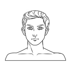 Man cartoon icon. Male avatar person people and human theme. Isolated design. Vector illustration