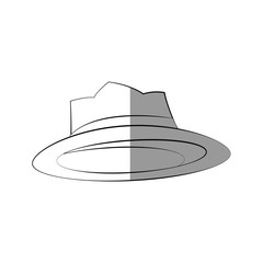 Hat icon. Cloth costume accessory wear and decoration theme. Isolated design. Vector illustration
