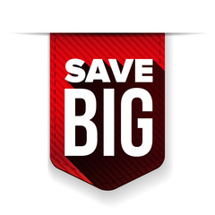 Save Big ribbon vector
