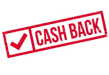 Cash back stamp. Grunge design with dust scratches. Effects can be easily removed for a clean, crisp look. Color is easily changed.