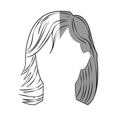 Woman hair icon. Girl female avatar person people and human theme. Isolated design. Vector illustration
