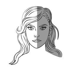 Woman cartoon icon. Girl female avatar person people and human theme. Isolated design. Vector illustration