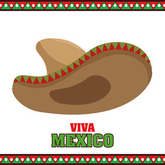 viva mexico poster celebration vector illustration design