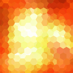 Abstract background consisting of yellow, orange hexagons. Geometric design for business presentations or web template banner flyer. Vector illustration