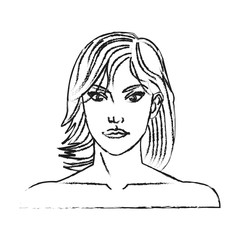 Woman cartoon icon. Girl female avatar person people and human theme. Isolated design. Vector illustration