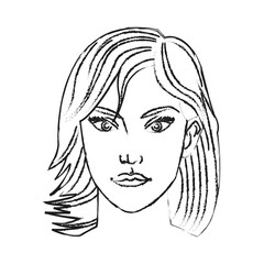 Woman cartoon icon. Girl female avatar person people and human theme. Isolated design. Vector illustration