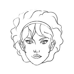 Woman cartoon icon. Girl female avatar person people and human theme. Isolated design. Vector illustration