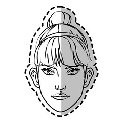 Woman cartoon icon. Girl female avatar person people and human theme. Isolated design. Vector illustration