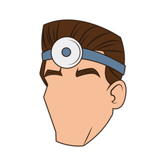 Doctor cartoon icon. Medical health care hospital and emergency theme. Isolated design. Vector illustration