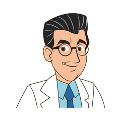 Doctor cartoon icon. Medical health care hospital and emergency theme. Isolated design. Vector illustration