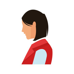 Woman cartoon icon. Girl female avatar person people and human theme. Isolated design. Vector illustration