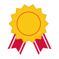 Medal with ribbon icon vector illustration graphic design