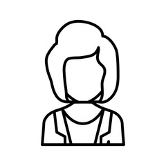 Woman faceless profile icon vector illustration graphic design