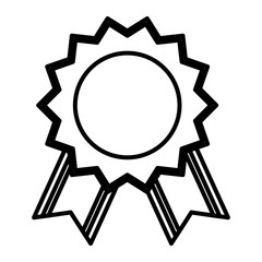 Medal with ribbon icon vector illustration graphic design