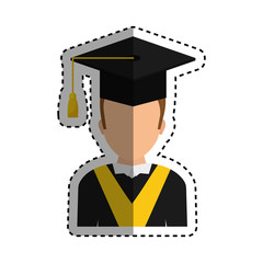 Graduation student hat icon vector illustration graphic design