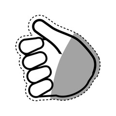 Human hand hold something icon vector illustration graphic design