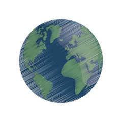 World earth map icon vector illustration graphic design