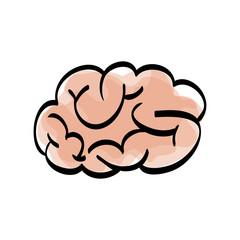 Human brain scribble icon vector illustration graphic design