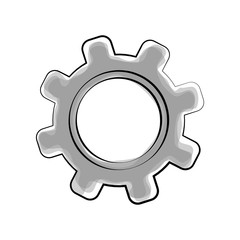 Isolated gear draw icon vector illustration graphic design
