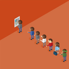 ATM Illustration with People