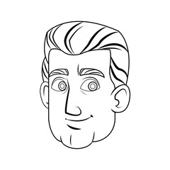 Man cartoon icon. Male avatar person people and human theme. Isolated design. Vector illustration