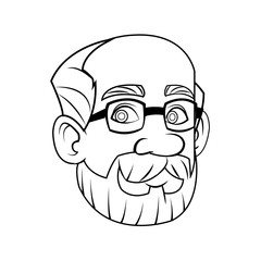 Man cartoon icon. Male avatar person people and human theme. Isolated design. Vector illustration