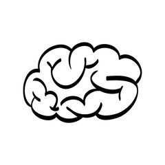 Human brain scribble icon vector illustration graphic design