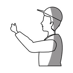 Man cartoon icon. Male avatar person people and human theme. Isolated design. Vector illustration