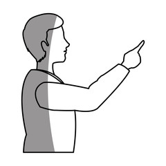 Man cartoon icon. Male avatar person people and human theme. Isolated design. Vector illustration