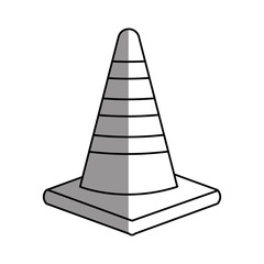 Traffic cone icon. Road sign street information and way theme. Isolated design. Vector illustration