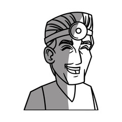 Doctor cartoon icon. Medical health care hospital and emergency theme. Isolated design. Vector illustration