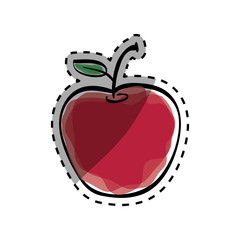 Juicy apple fruit icon vector illustration graphic design