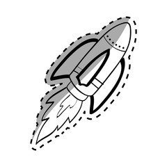 Rocket spaceship draw icon vector illustration graphic design
